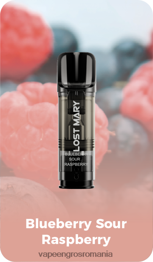 Puff Vape En Gros zmeura acra albastra N48BL422 LOST MARY Tappo păstăi de schimb pre-umplute