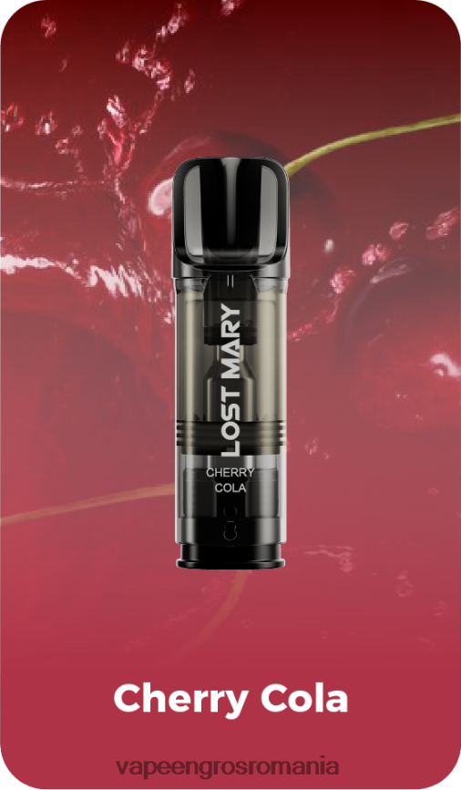 Vape Angro cola cu cireșe N48BL423 LOST MARY Tappo păstăi de schimb pre-umplute