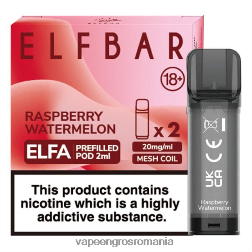 Romania Vape Distributor pepene verde zmeura N48BL330 ELFBAR Elfa păstaie preumplută - 2 ml - 20 mg (pachet de 2)