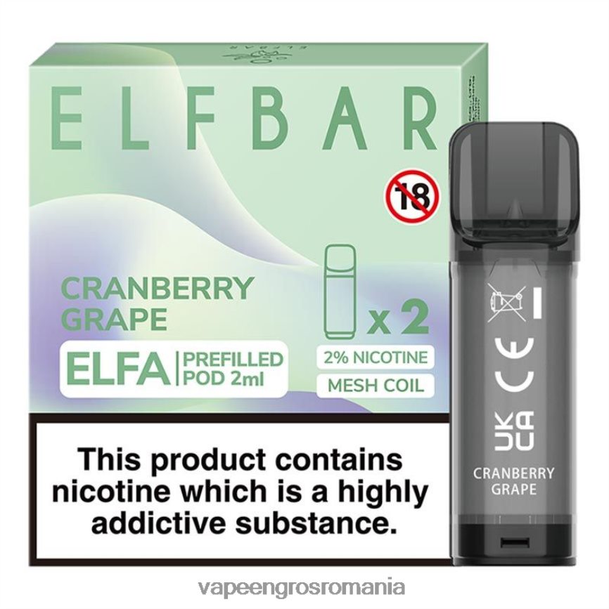 Țigară Electronică Preț struguri de afine N48BL334 ELFBAR Elfa păstaie preumplută - 2 ml - 20 mg (pachet de 2)