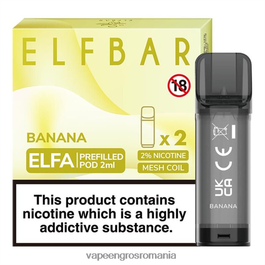 Țigară Electronică Vaporesso banană N48BL315 ELFBAR Elfa păstaie preumplută - 2 ml - 20 mg (pachet de 2)