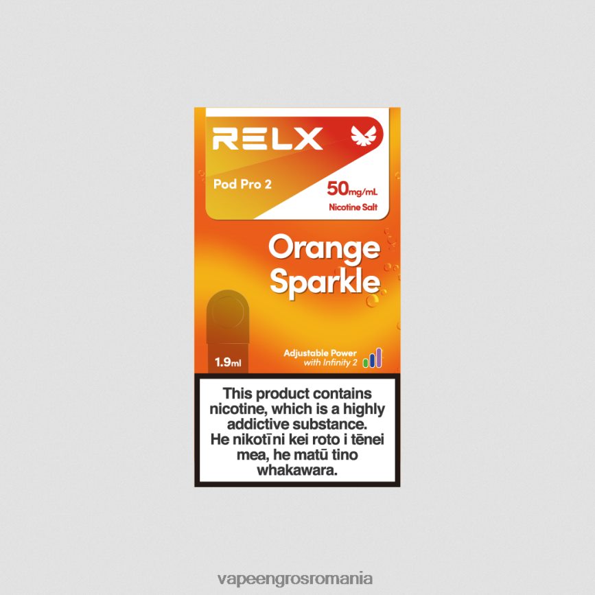 Romania Vape Distributor sclipire portocalie N48BL240 RELX Pod Pro 2