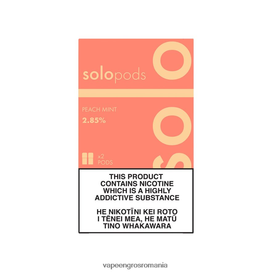 Vape En-Gros Romania 2T22TP57 - Solo capsule de înlocuire pachet de 2 menta de piersici