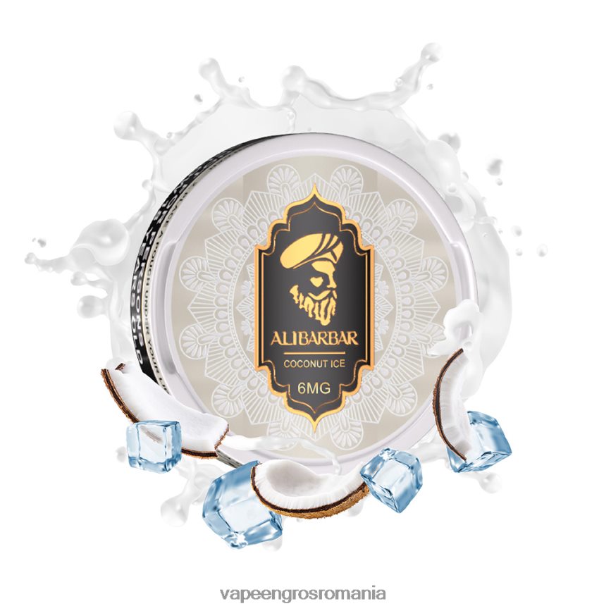 Vape Reincarcabil gheata de cocos N48BL69 ALIBARBAR pungă cu nicotină