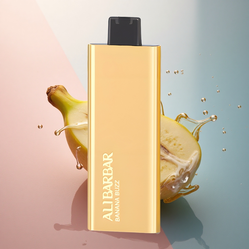 Alibarbar Pandora 7000 Puffs Banana Buzz cu 17 ml lichid și 1.0 Ohm