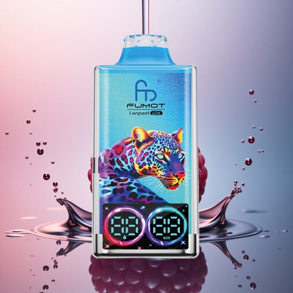 Fumot Leopard 40K Puffs Afine Zmeură Dual Mesh 5% Nicotină 700mAh