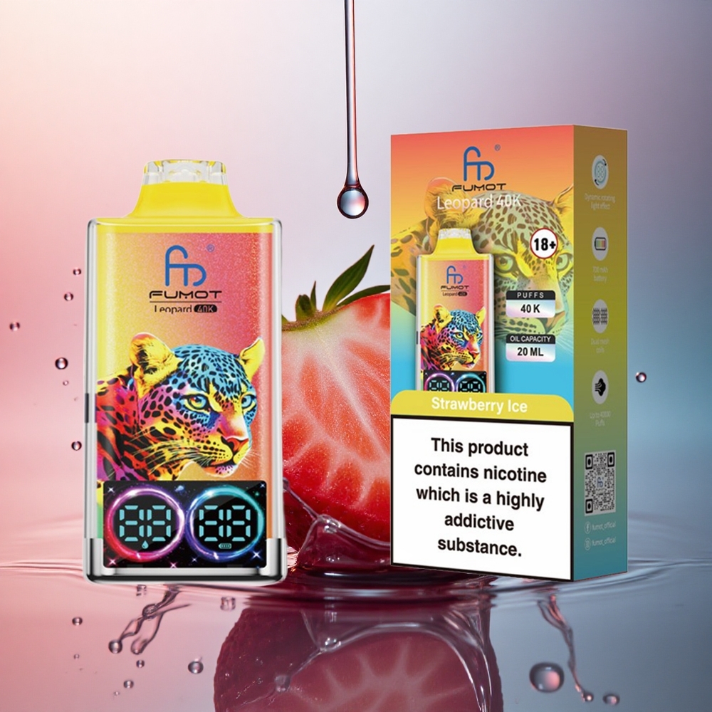 Fumot Leopard 40K Puffs Caisă Gheață Dual Mesh 5% Nicotin 700mAh