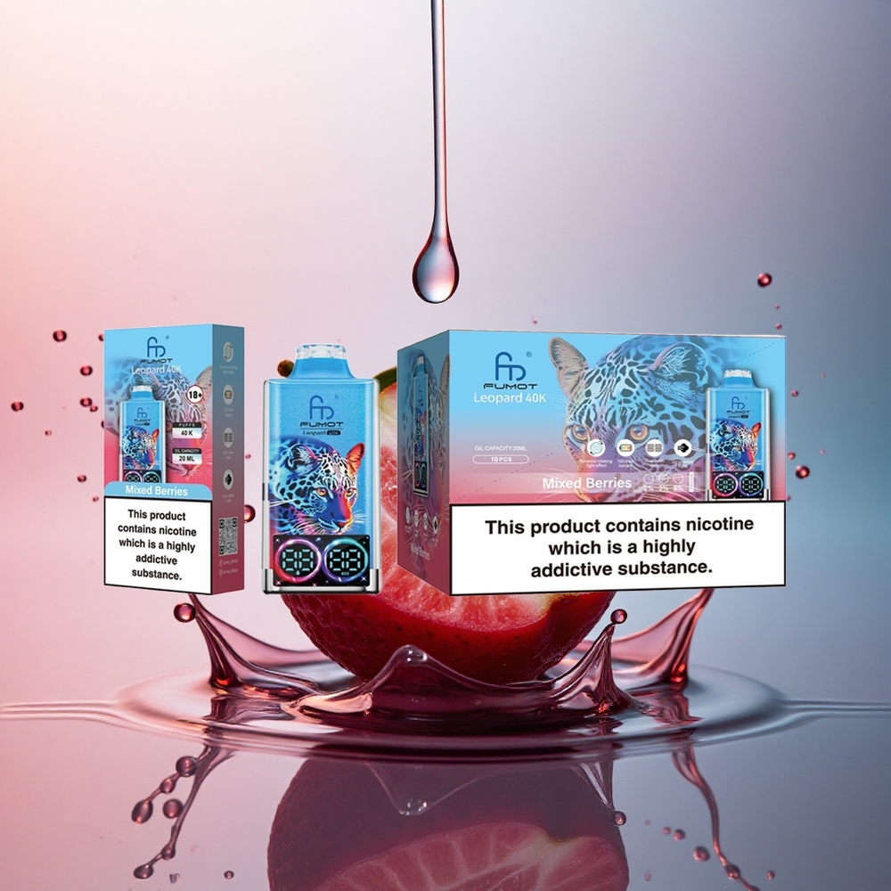 Fumot Leopard 40K Puffs Fructe de Pădure Mixte cu Nicotină 5% și Baterie 700mAh