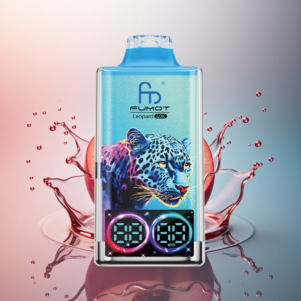 Fumot Leopard 40K Puffs Piersică fructul de pădure cu 5% Nicotin și 700mAh Baterie Dual Mesh