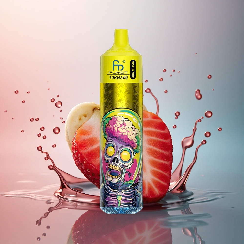 Fumot Randm Tornado 30000 Puffs Banana Capsuni 30mL 5% Nicotina 600mAh