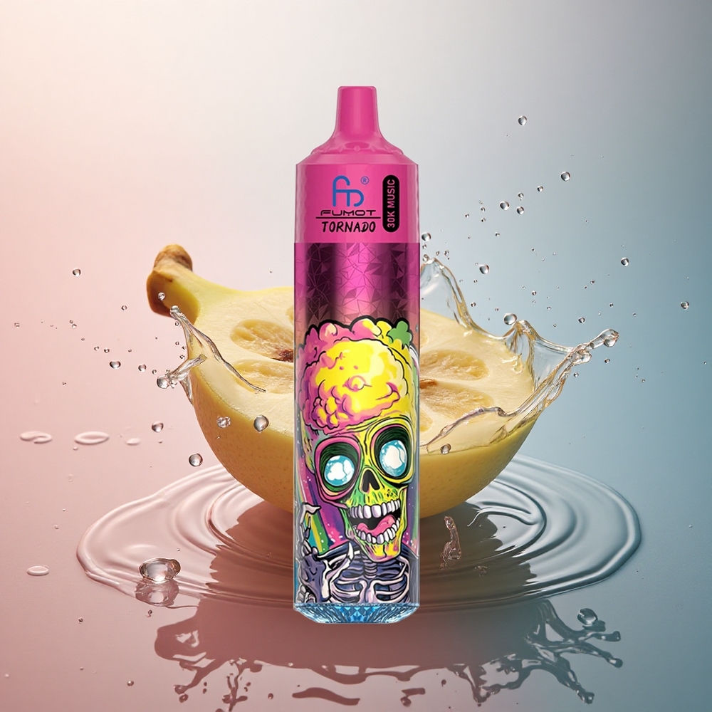Fumot Randm Tornado 30000 Puffs Banana Gheață cu Nicotină 5% și Baterie 600mAh