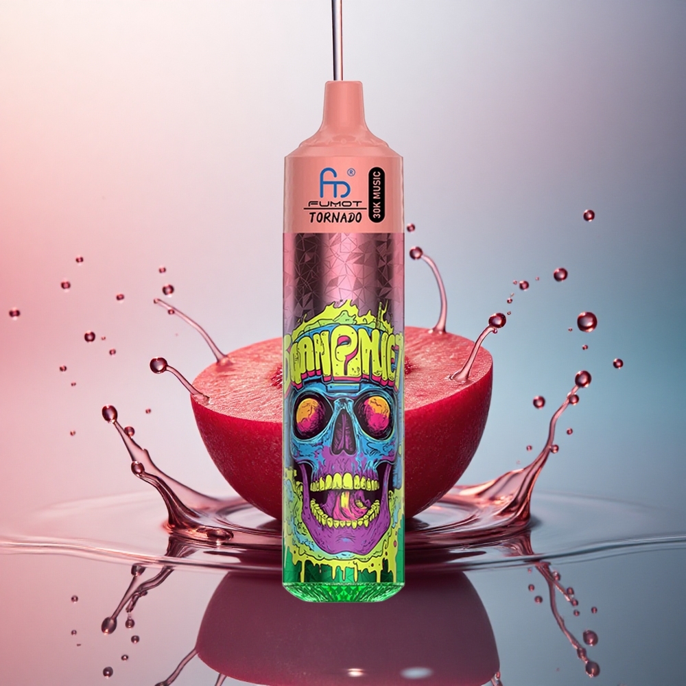 Fumot Randm Tornado 30000 Puffs Treflă Cireșă cu Coil Mesh 1.0 Ohm și Baterie 600mAh