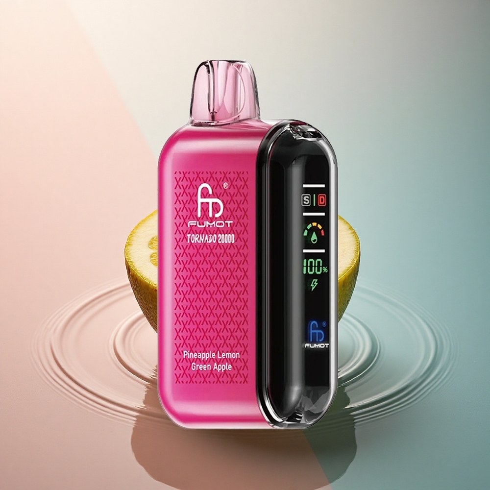 Fumot Tornado 20000 Puffs Ananas Lămâie Măr Verde Dual Mesh Coil 850mAh