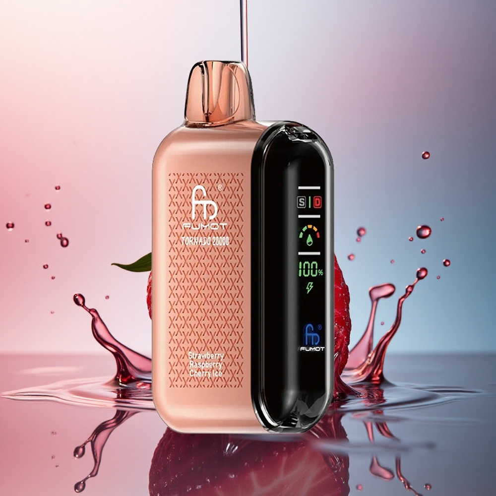 Fumot Tornado 20000 Puffs Cireașă Zmeură Căpșună Gheață cu 20ml și 850mAh