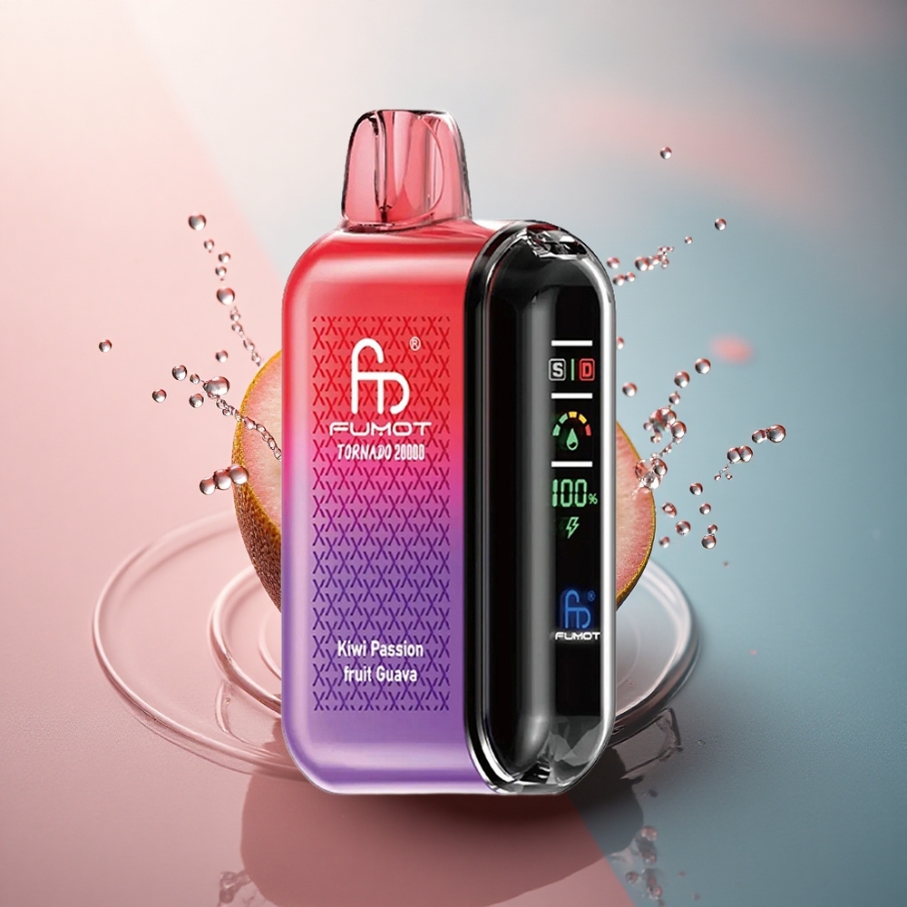 Fumot Tornado 20000 Puffs Maracuja Guava Kiwi cu 2% Nicotină și Baterie 850mAh
