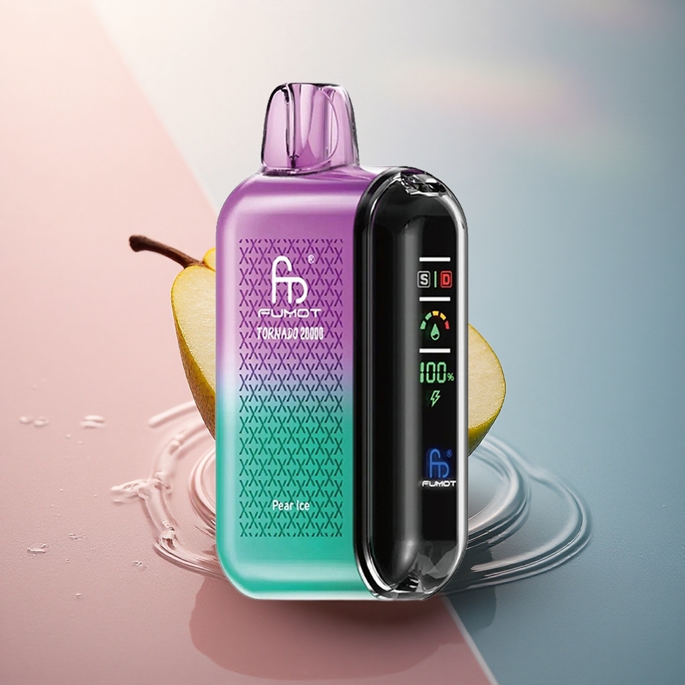 Fumot Tornado 20000 Puffs Păr Gheață cu Coil Dual și 850mAh