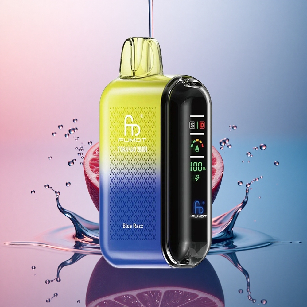 Fumot Tornado 20000 Puffs Zmeură Albastră cu Baterie 850mAh și Control Aer