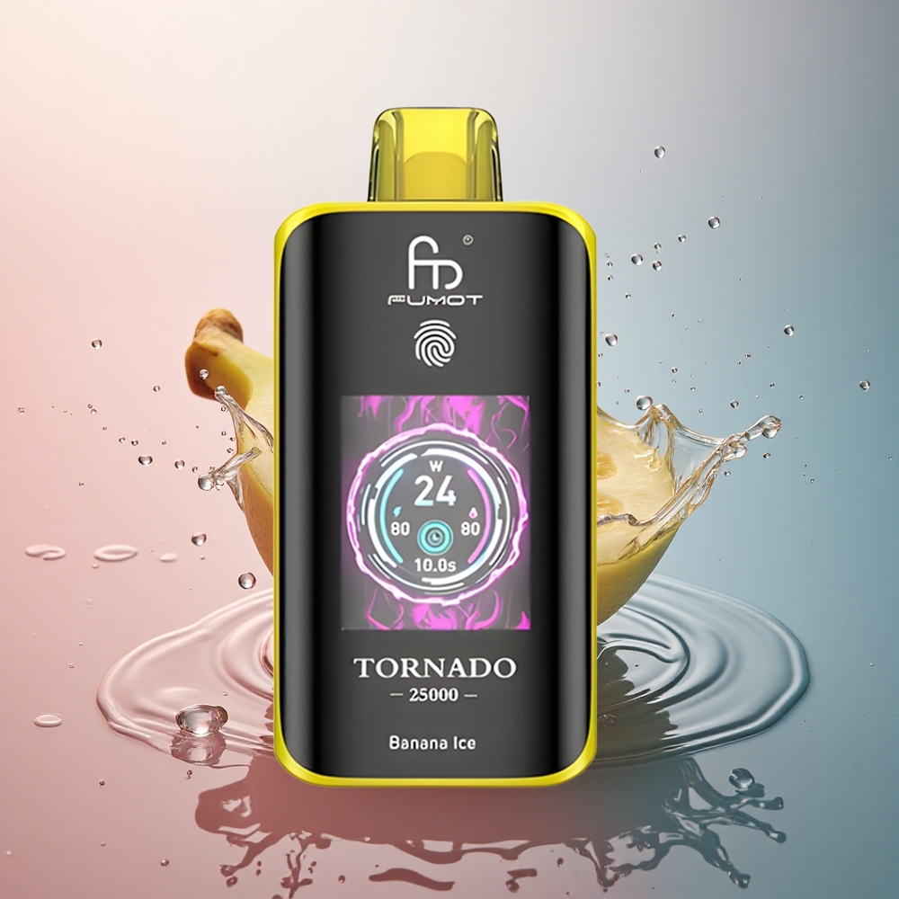 Fumot Tornado 25000 Puffs Banana Gheață cu 20ml Lichid și 700mAh Baterie