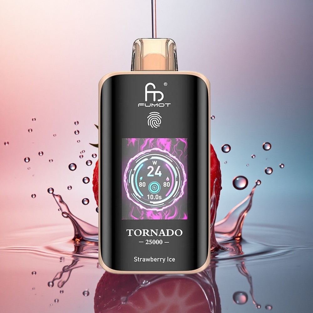 Fumot Tornado 25000 Puffs Căpșună Gheață cu 20ml Lichid și 700mAh