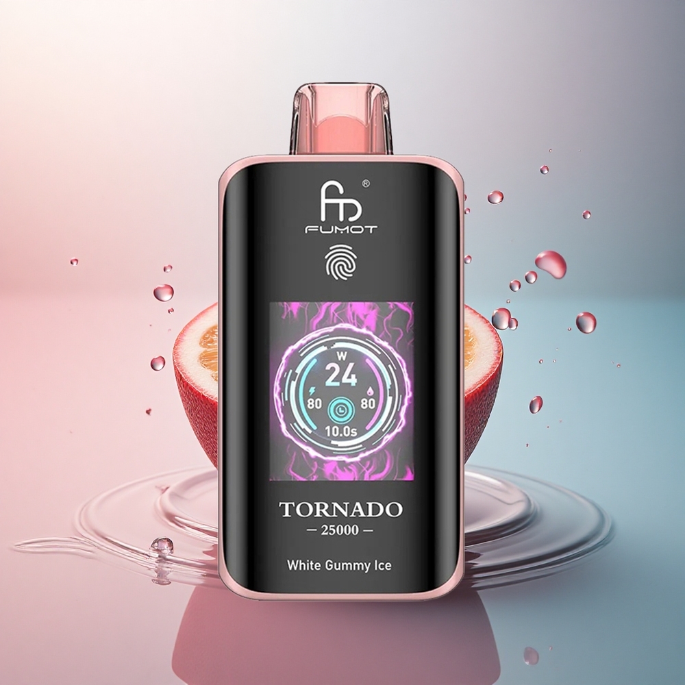 Fumot Tornado 25000 Puffs Gumos Alb Gheață cu 20ml Lichid și 700mAh
