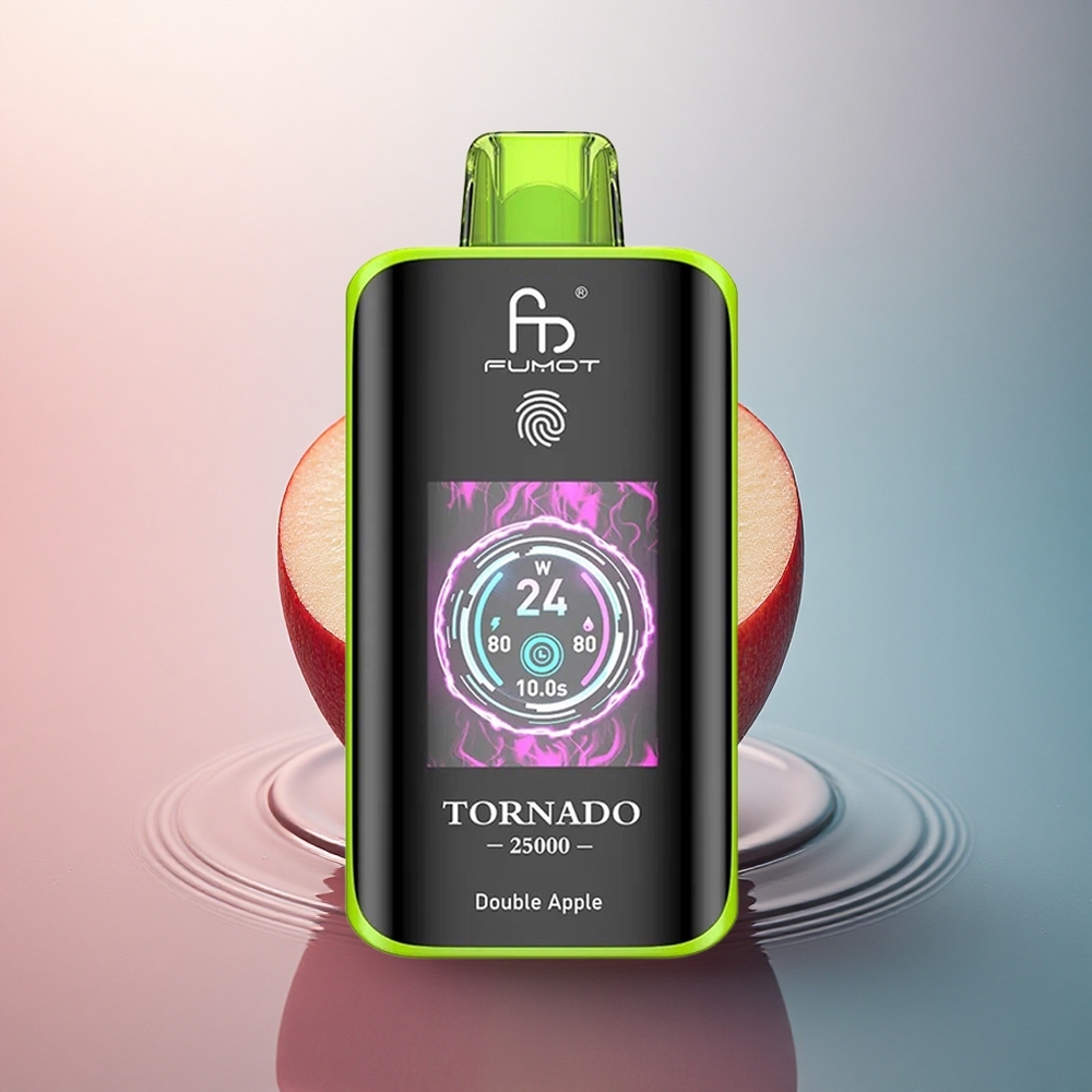 Fumot Tornado 25000 Puffs Măr Dublu cu Baterie 700mAh și Nicotină 5%