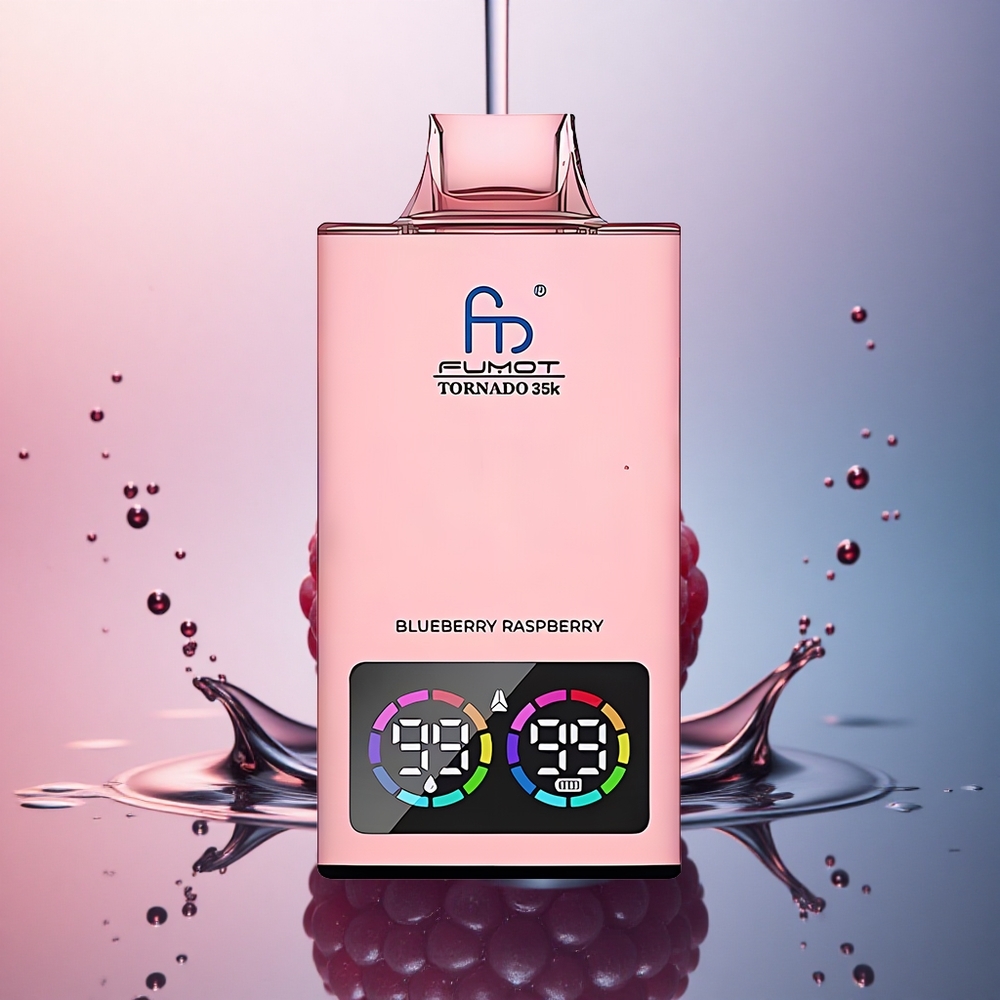 Fumot Tornado 35000 Puffs Afine-Zmeură Dual Mesh Coil 700mAh USB-C