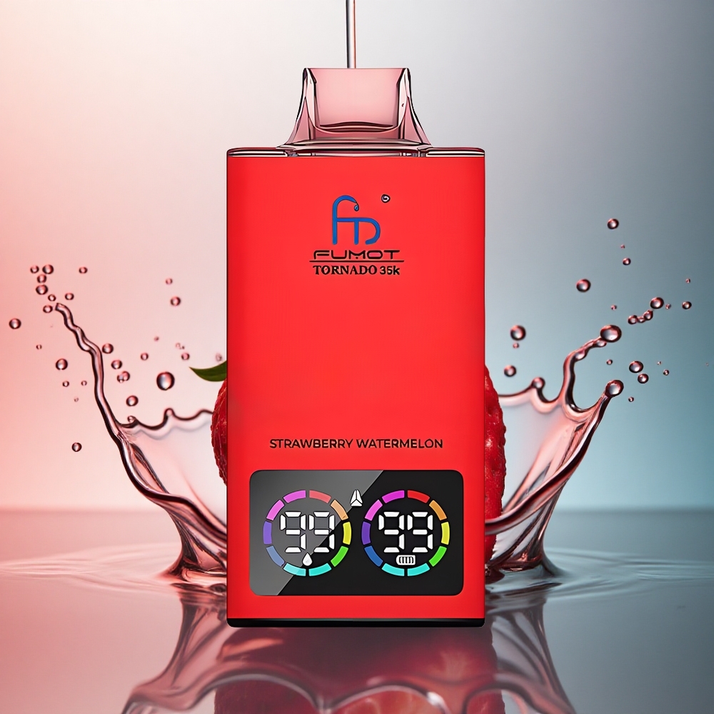 Fumot Tornado 35000 Puffs Capsună Pepene Dual Mesh 15ml 700mAh