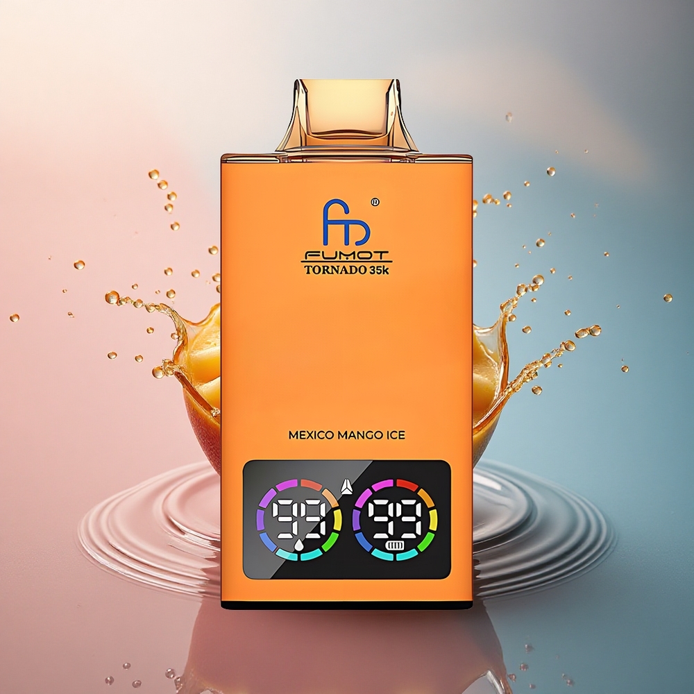 Fumot Tornado 35000 Puffs Mango Mexic Gheață Cu Dual Mesh Coil și 700 MAH