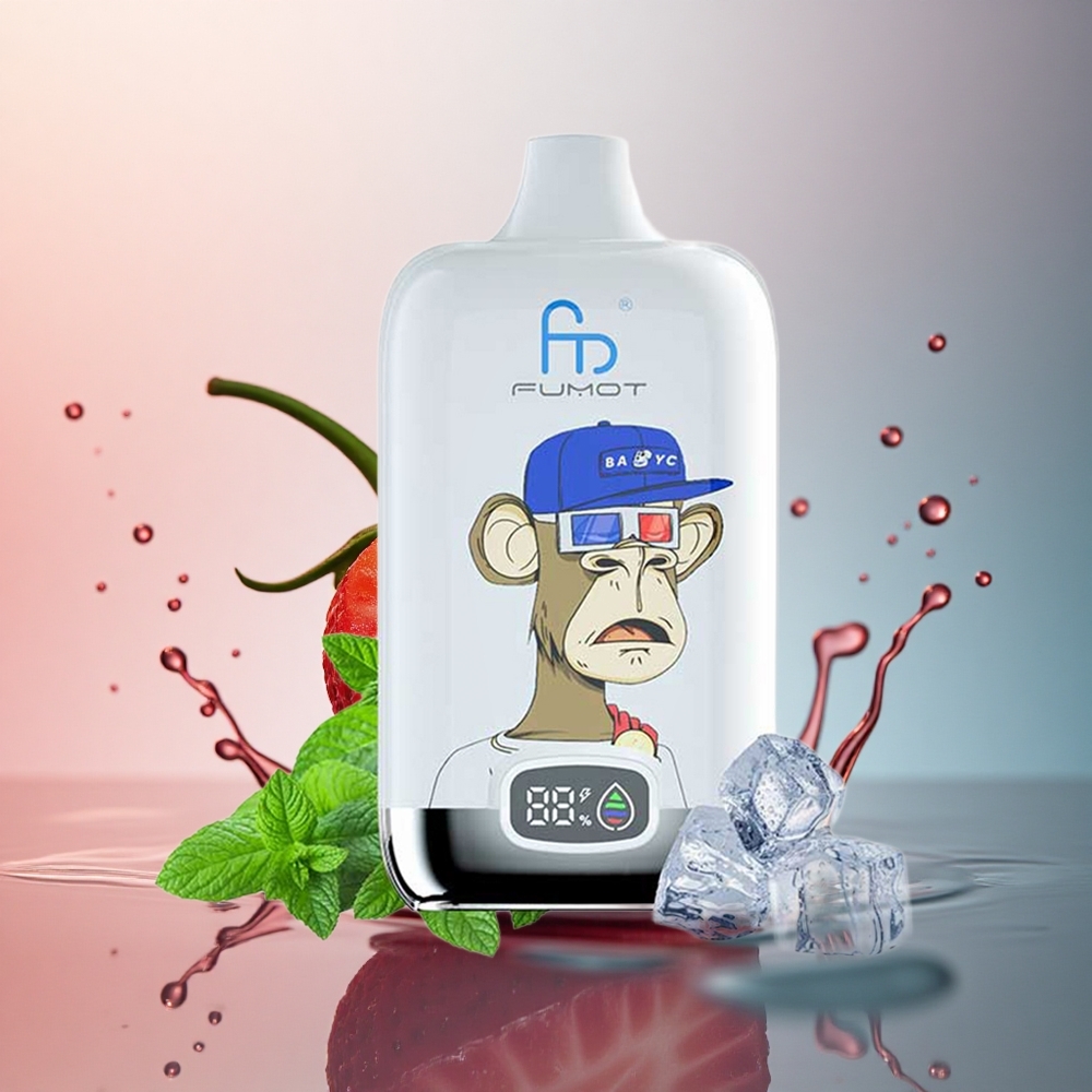 Fumot Tornado Digital Box 12000 Puffs Capsuni Banană cu 20ml E-Liquid și 550mAh