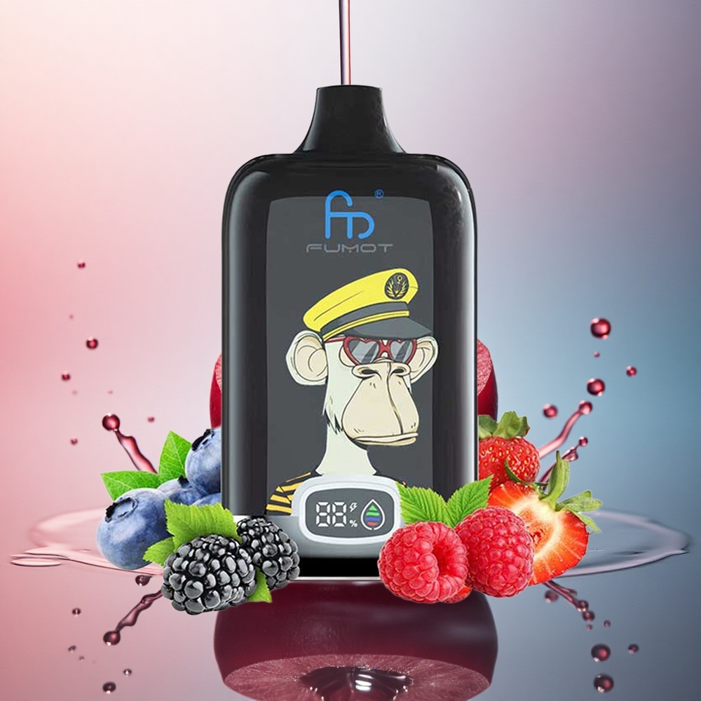 Fumot Tornado Digital Box 12000 Puffs Cireș Tornad Digital Box cu 20ml E-Liquid și 550mAh