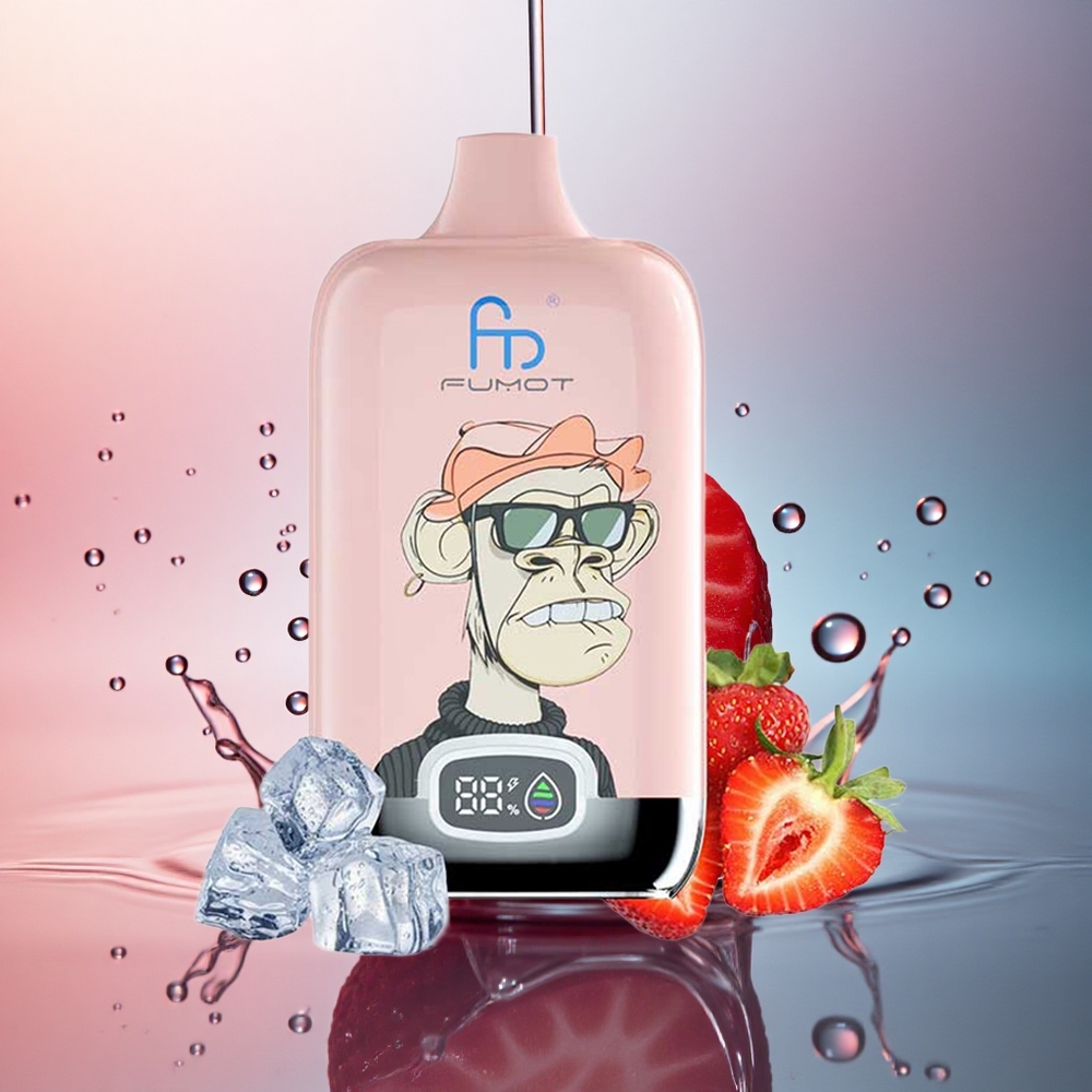 Fumot Tornado Digital Box 12000 Puffs Înghețată de Căpșună cu 20ml E-Liquid și 550mAh