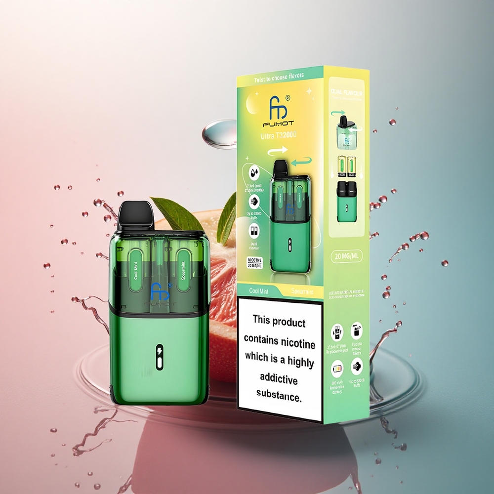 Fumot Ultra T32000 Puffs Mentă Rece - Spearmint cu 20mg nicotină și 800mAh