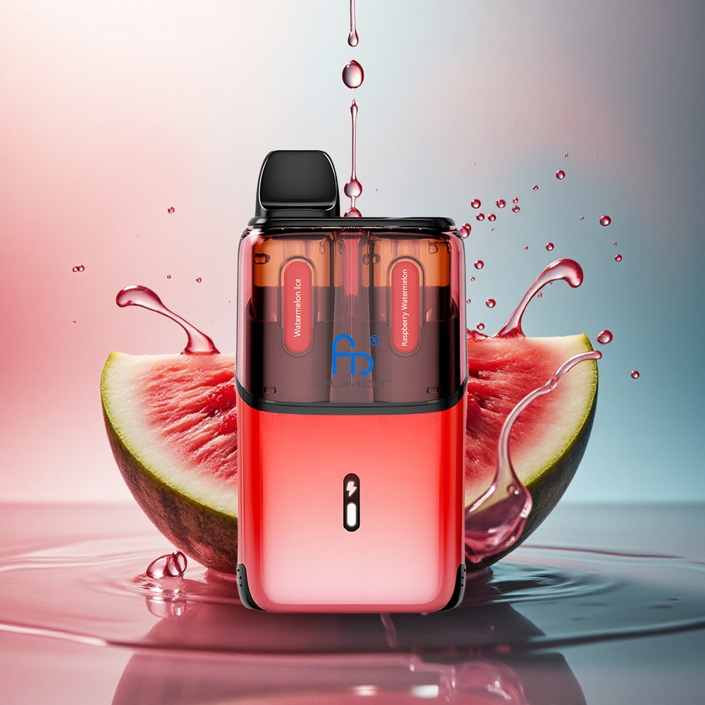 Fumot Ultra T32000 Puffs Pepene Roșu-Zmeură cu Gheață 24ml 20mg nicotină 800mAh