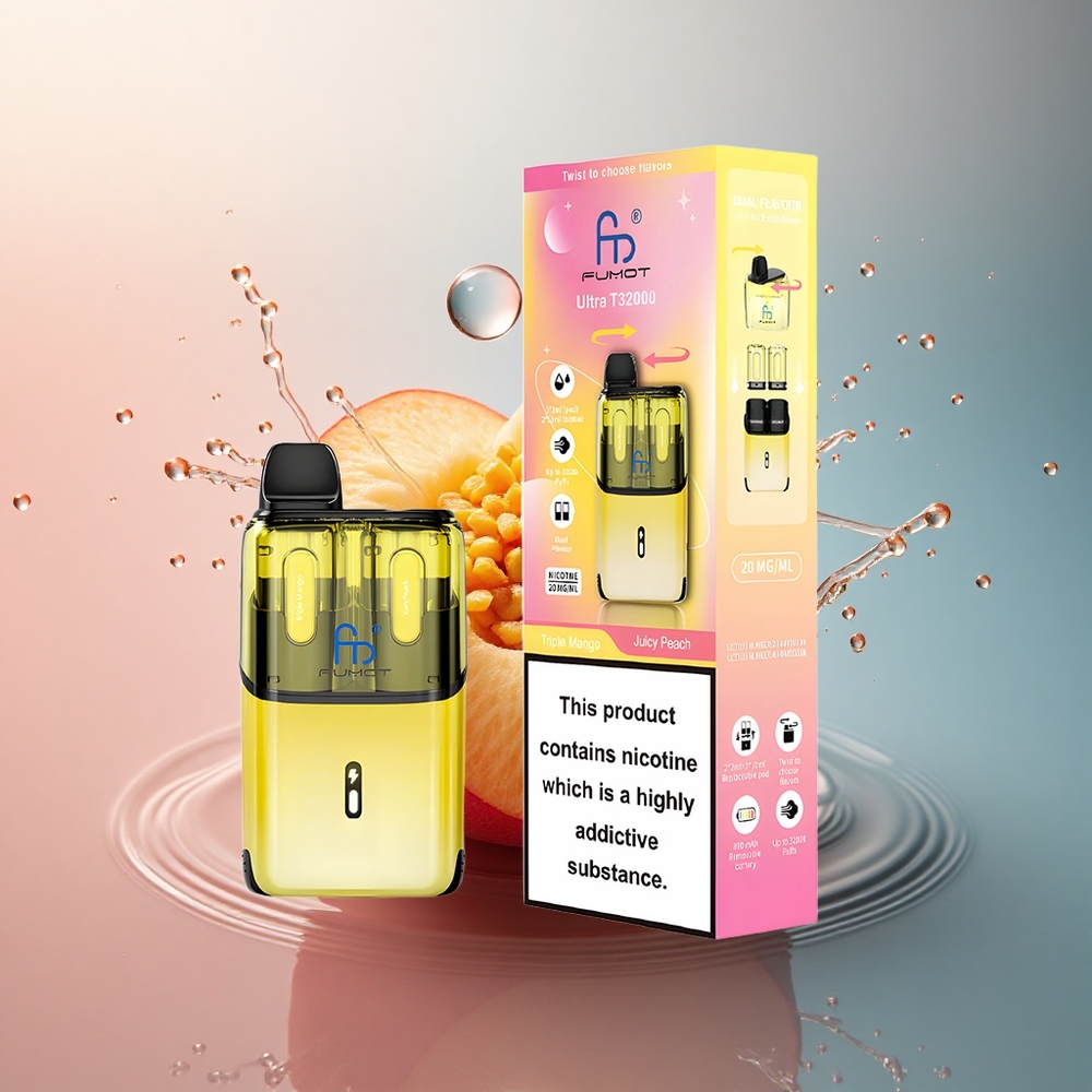 Fumot Ultra T32000 Puffs Triplu Mango - Piersică Suculentă cu 800mAh și Nicotină 20mg