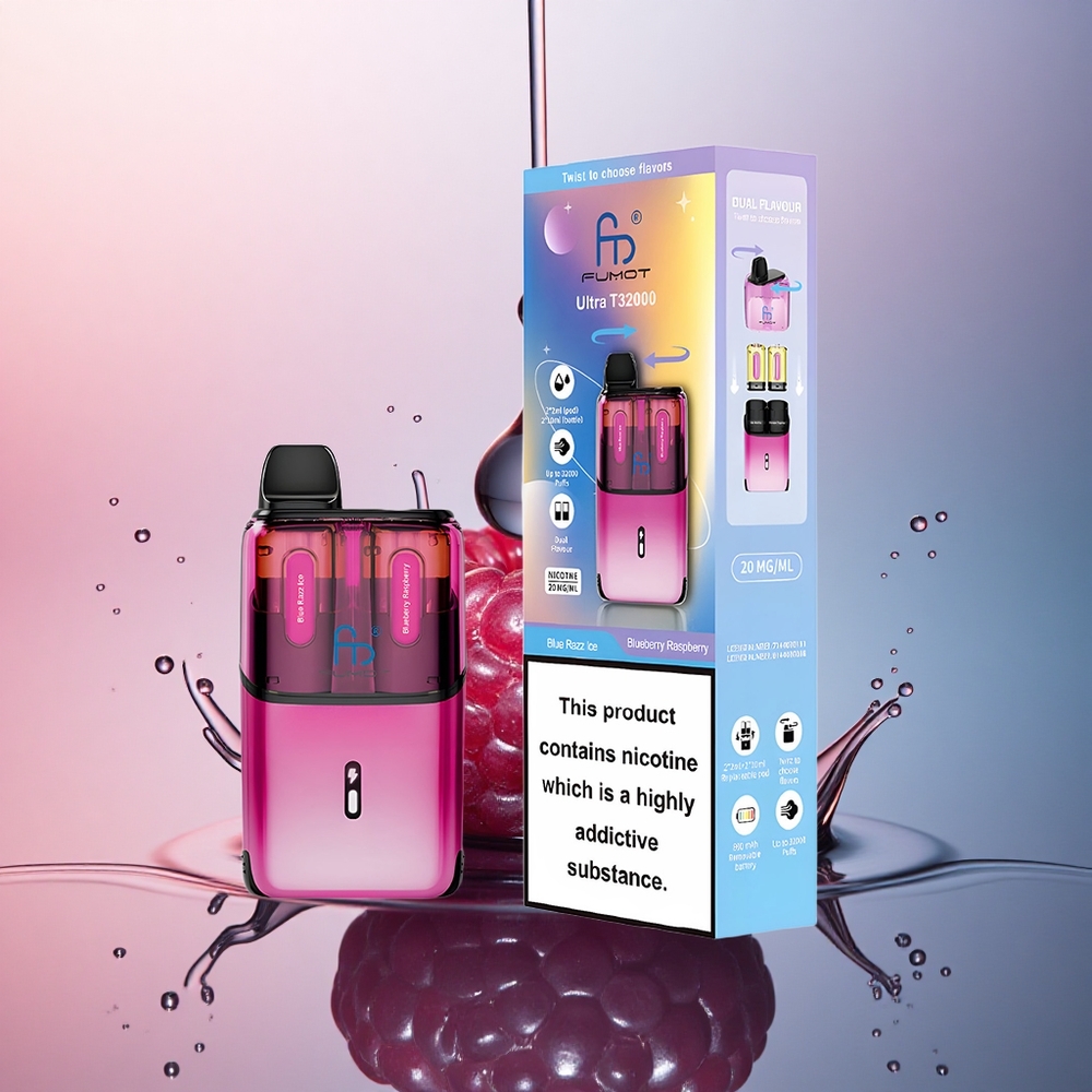 Fumot Ultra T32000 Puffs Zmeură Afină Gheață Cu 800mAh