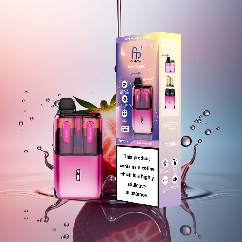 Fumot Ultra T32000 Puffs Înghețată de Struguri - Înghețată de Căpșuni cu 20mg Nicotină și 800mAh