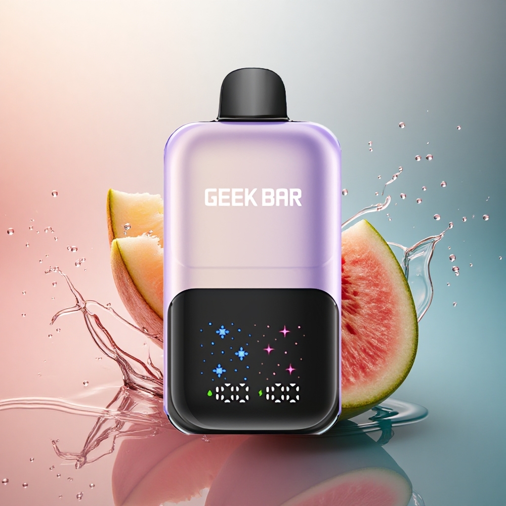 GEEK BAR 2GO 20ml 50000 Puffs Piersic Mango Pepene Verde Gheață cu Nicotină 5% și Ecran Mare Interactiv