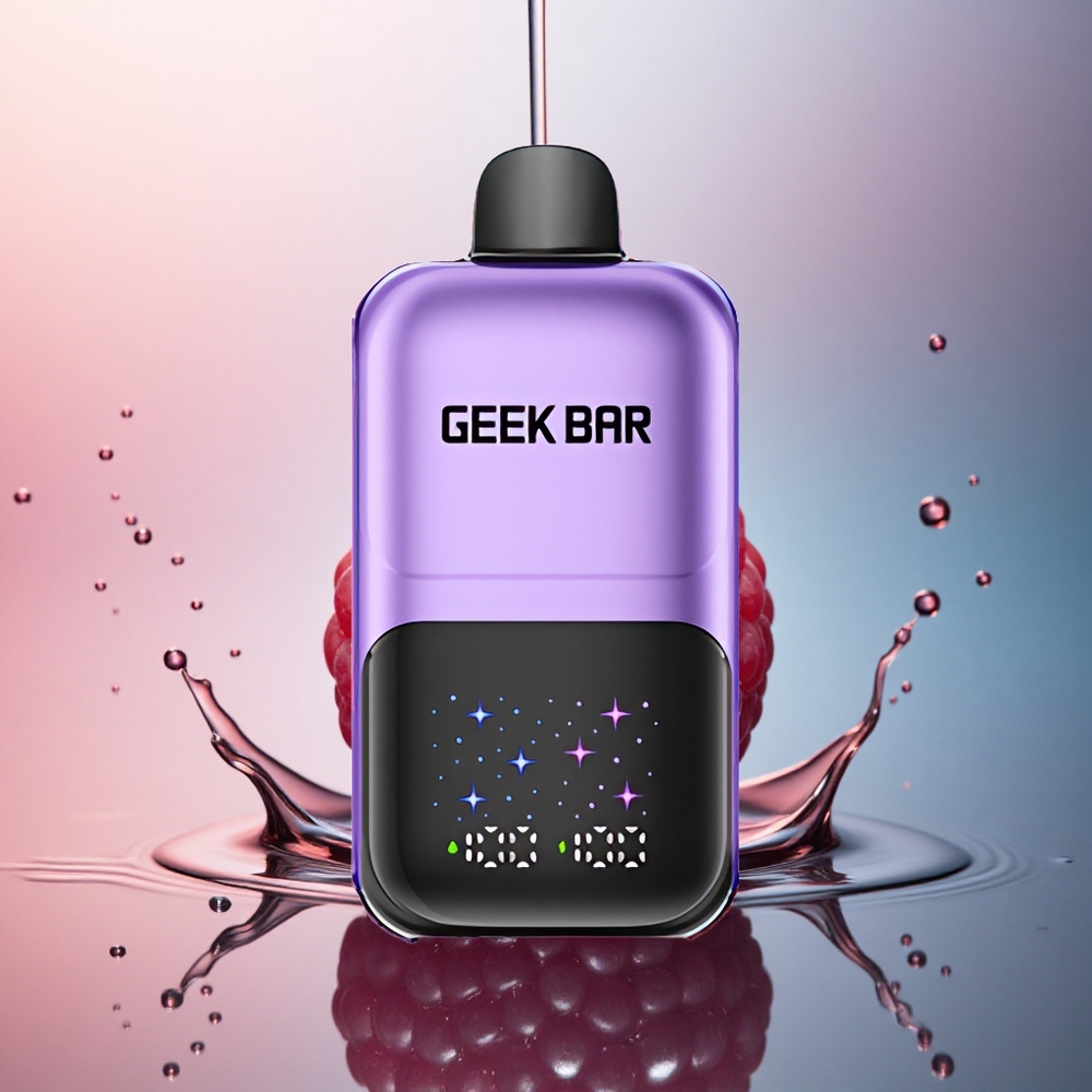 GEEK BAR 2GO 20ml 50000 Puffs Strugure & Zmeură cu Ecran Mare și 20mL