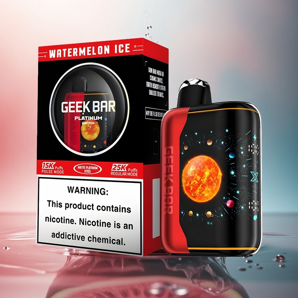 GEEK BAR Platinum Edition 25000 Puffs Pepene Gheață cu Nicotină 2% și Încărcare Rapidă