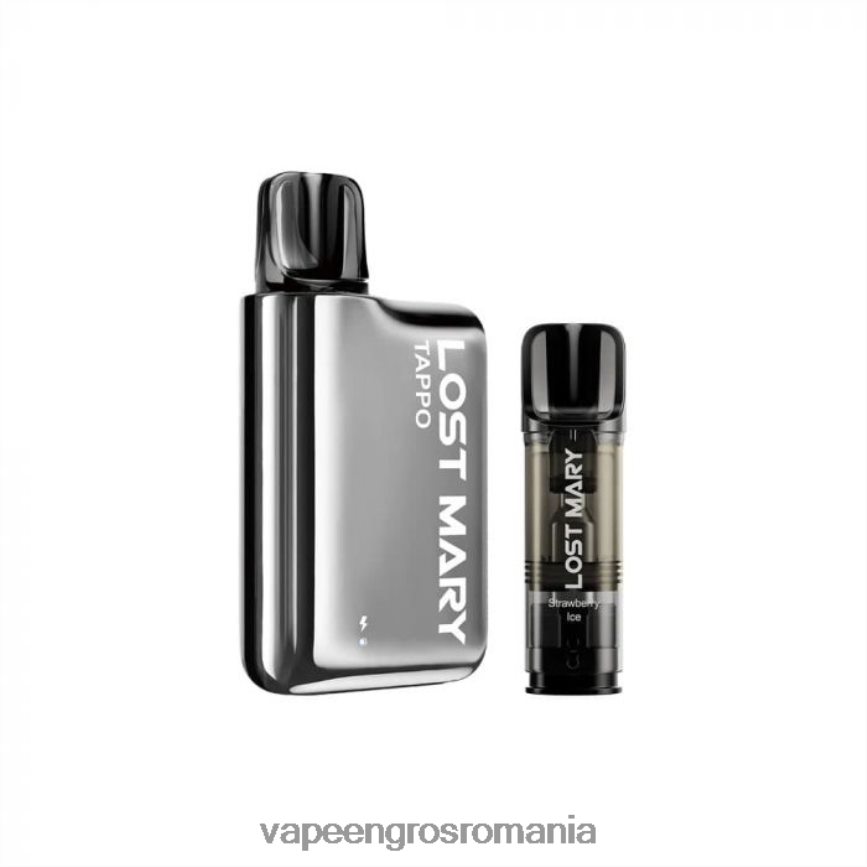 Vape Fara Nicotina argintiu inoxidabil x gheata de capsuni N48BL438 LOST MARY Tappo kit de vape cu pod