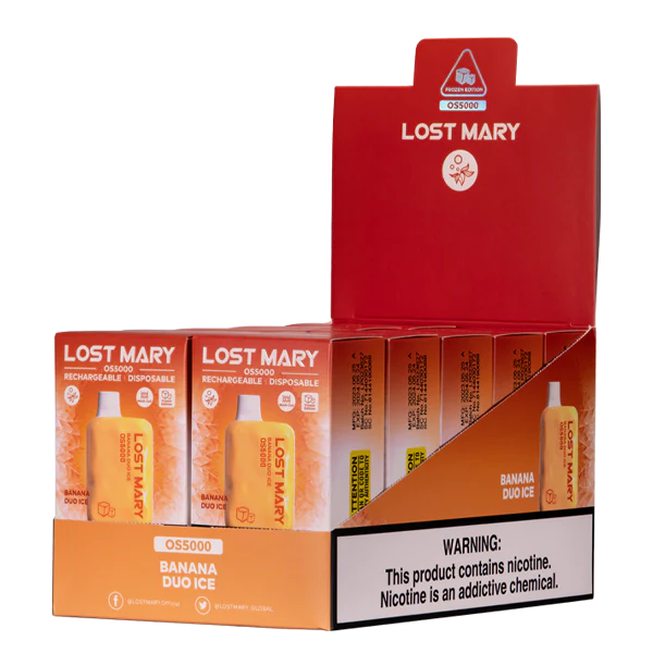 Țigară Electronică Cu Încărcător gheață de banane duo N48BL107 LOST MARY OS5000