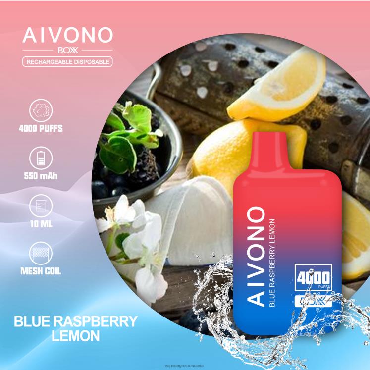 Aivono AIM BOXX 4000 lămâie albastră zmeură - XZ8VB217 Vape En-Gros Romania