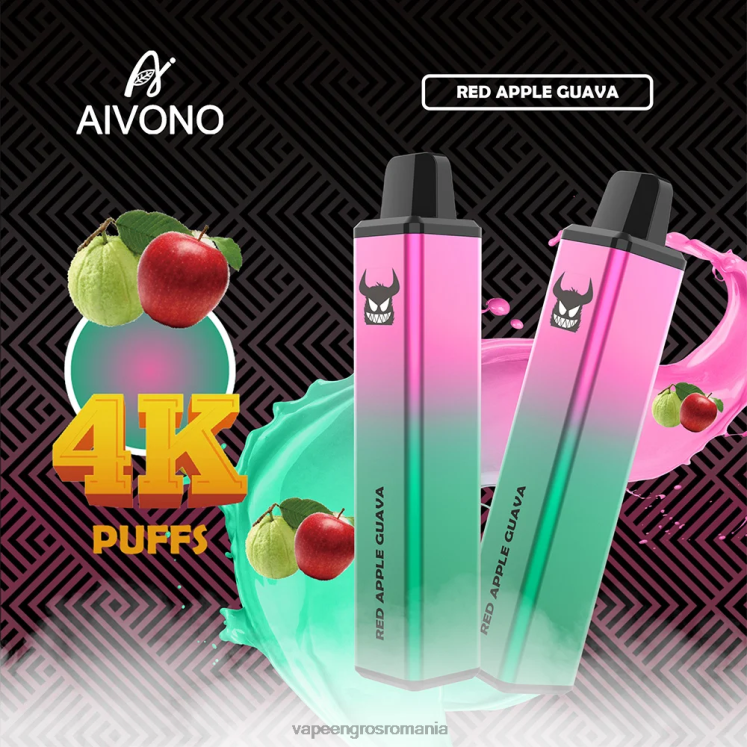 Aivono AIM FREAK 4000 guava cu mere roșii - XZ8VB257 Vape En-Gros Romania