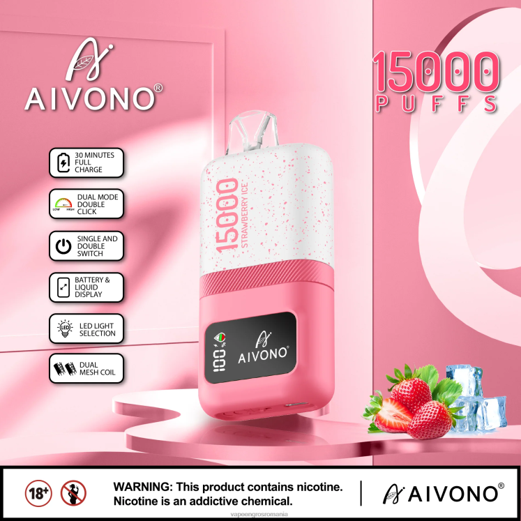 Aivono AIM magic 15000 gheata de capsuni - XZ8VB71 Țigară Electronică Cu Încărcător