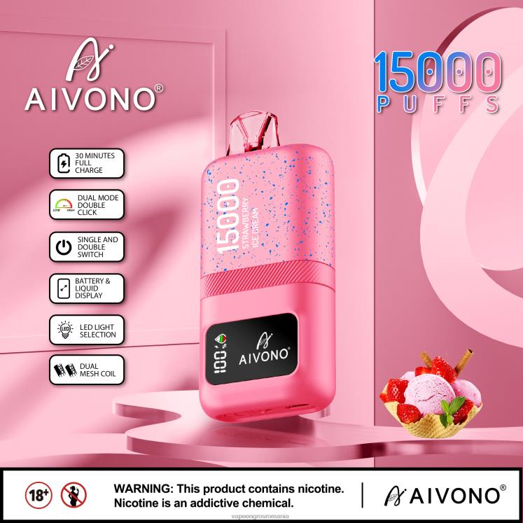 Aivono AIM magic 15000 inghetata de capsuni - XZ8VB66 Puff Vape En Gros