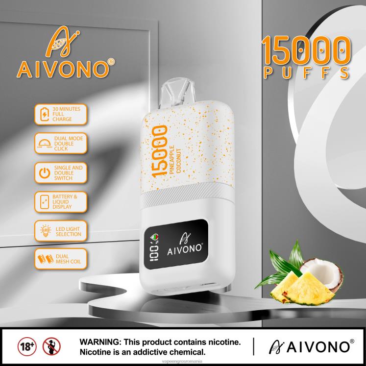 Aivono AIM magic 15000 nucă de cocos de ananas - XZ8VB72 Vape Romania Shop