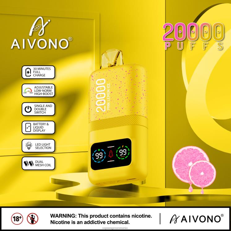 Aivono AIM magic 20000 gheață roz de lămâie - XZ8VB83 Vape Angro