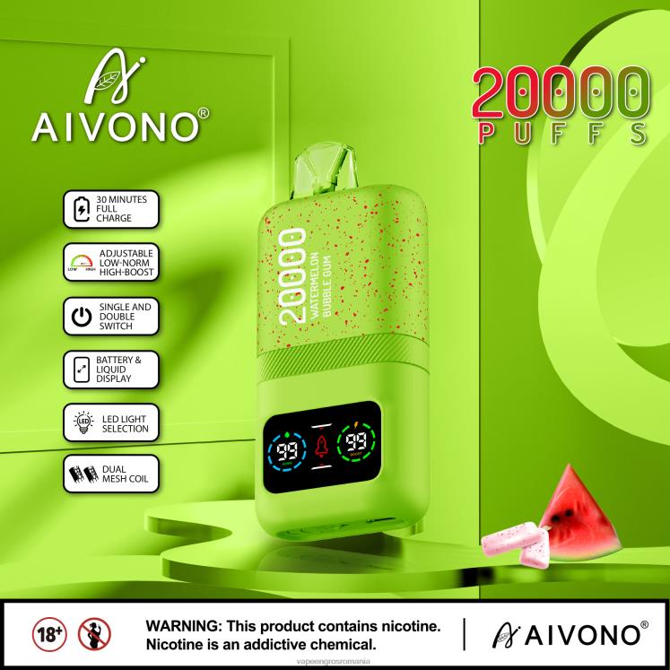 Aivono AIM magic 20000 gumă de mestecat pepene verde - XZ8VB82 Puff Vape En Gros