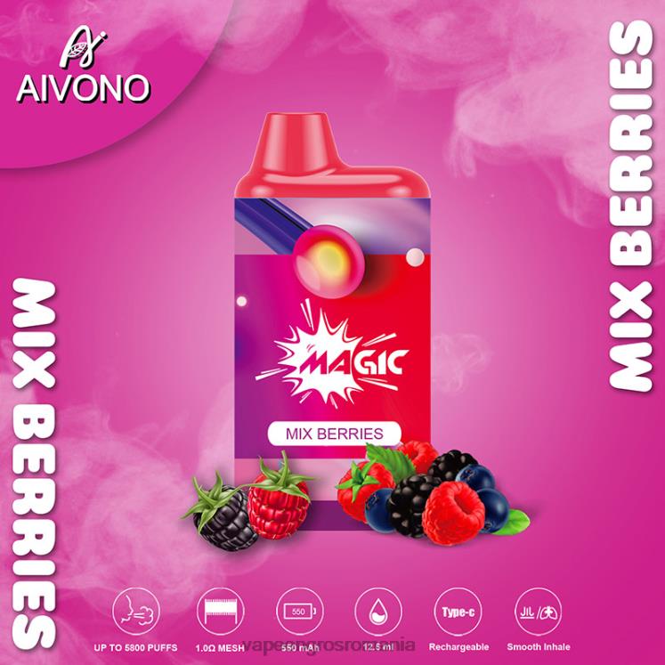 Aivono AIM MAGIC 5800 țigară cutie de gură amestecați fructele de pădure - XZ8VB100 Țigară Electronică Preț