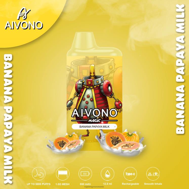 Aivono AIM MAGIC 5800 țigară cutie de gură lapte de banane papaya - XZ8VB94 Țigară Electronică Cu Lichid